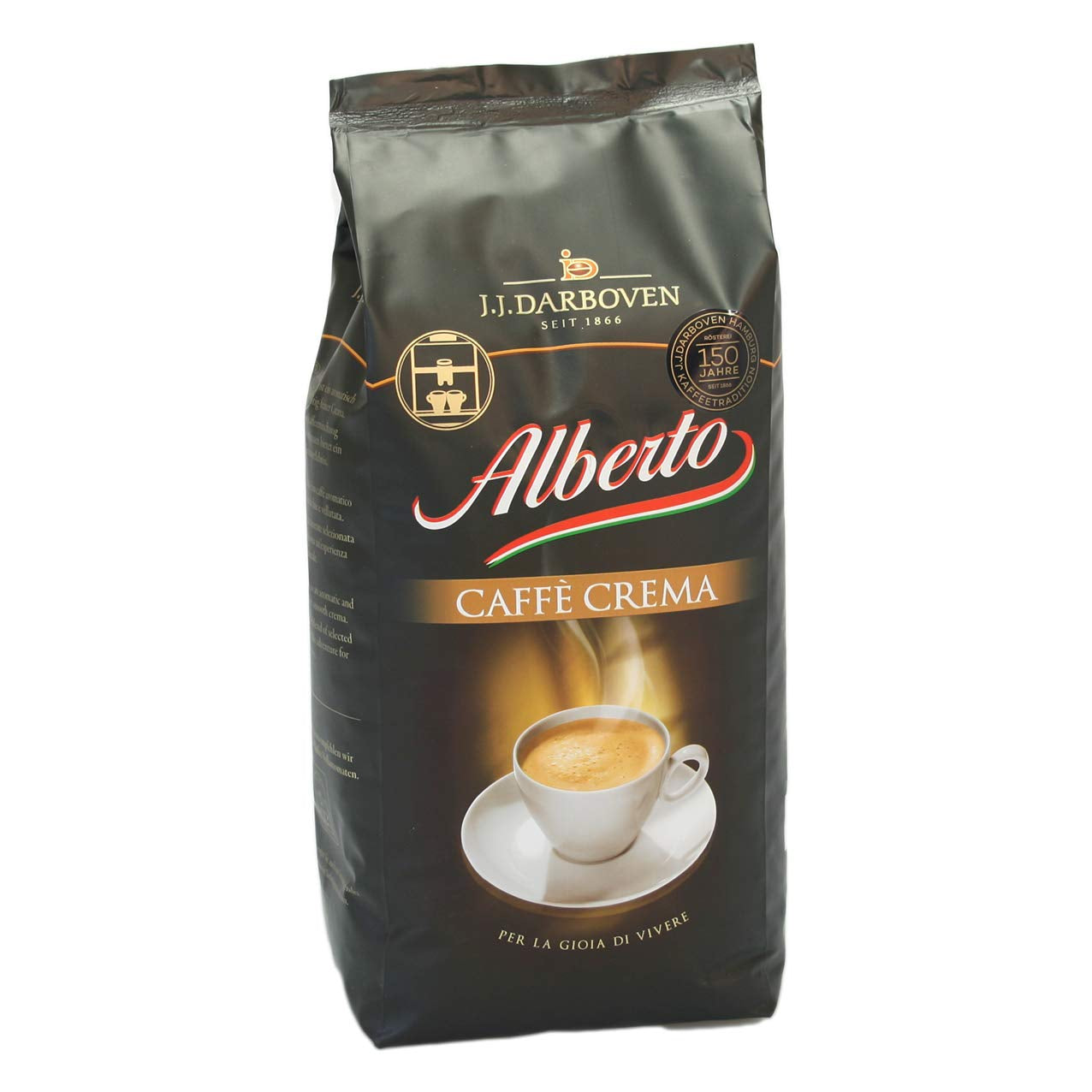 8 x Darboven Alberto Caffè Cream kaffebønner 1 kg