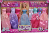 Simba 105733092 - Steffi Love Fashion Deluxe aftenkjoledukke med otte ekstra kjoler og matchende tilbehør, 23 stykker, 29 cm, 3+