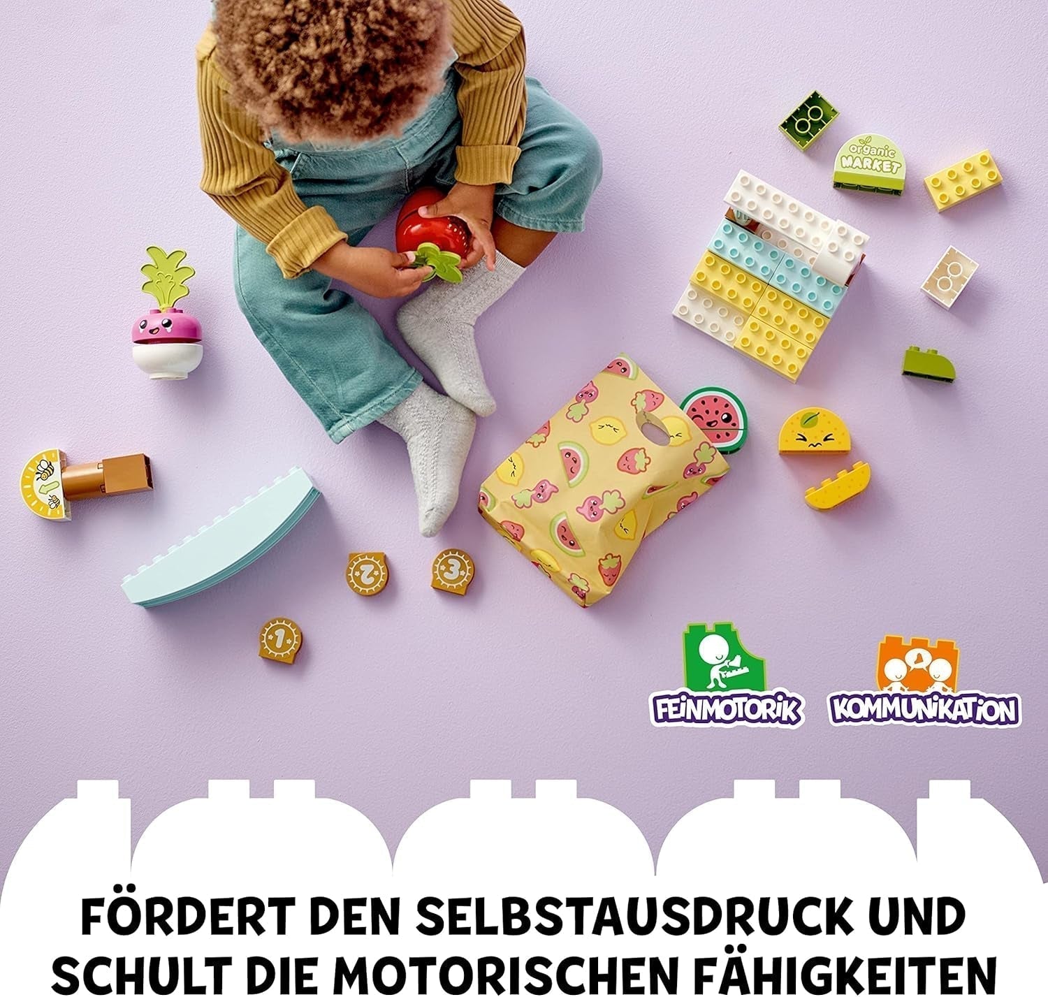 LEGO DUPLO Mit første økologiske marked, legetøjsbutikssæt til drenge og piger, pædagogisk legetøj til småbørn fra 1,5 år, frugt- og grønttilbehør 10983 byggesæt Besuche den LEGO-Store