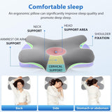 MULISOFT Memory Foam Pude, Komfortabel Hovedpude, Nakkestøttepude, Ergonomisk Side Sovepude (Grå) Cervikal Ortopædiske Puder Naty Shop