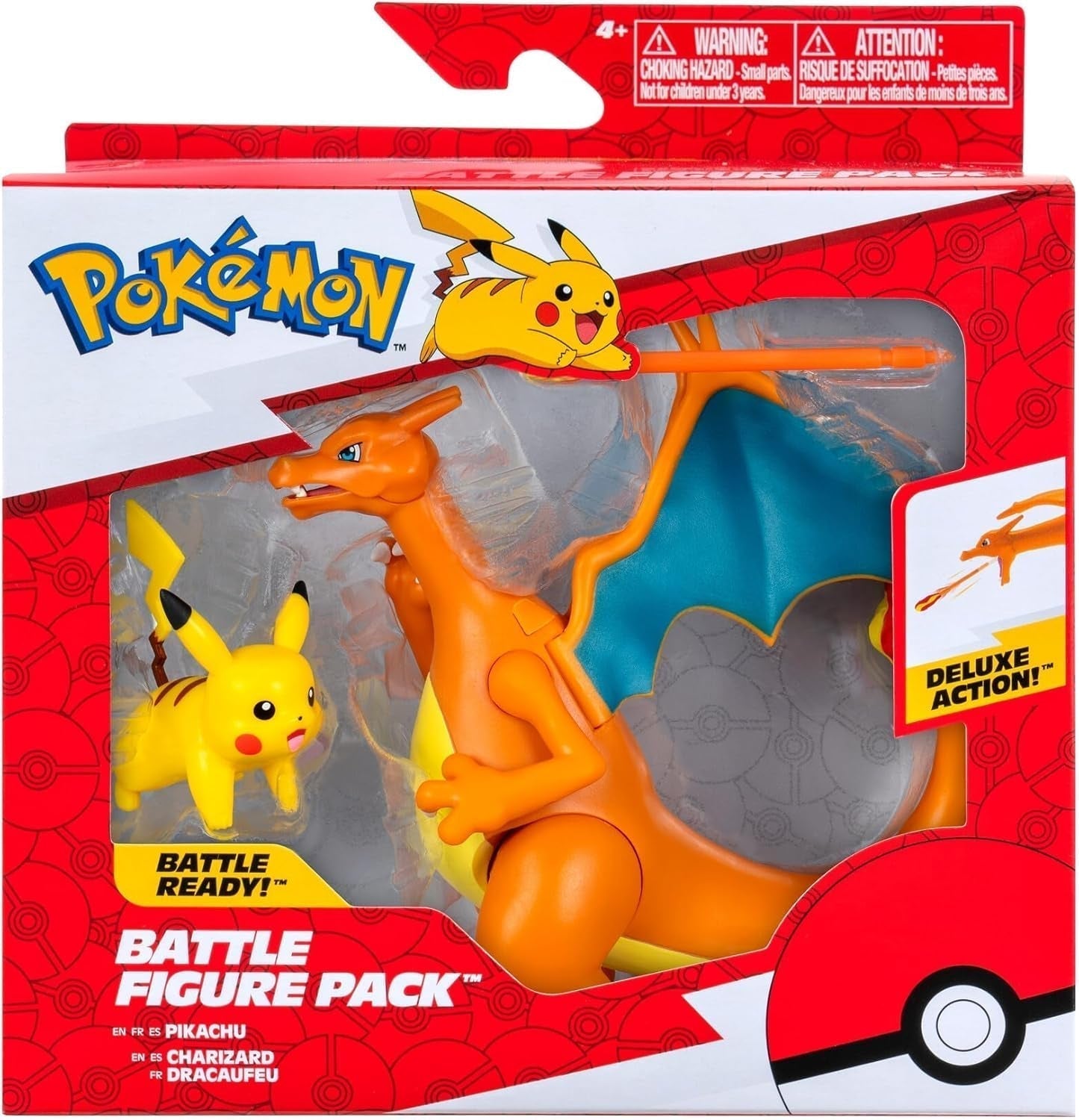 Pokémon PKW3459 - Battle Figure Pack - Glurak & Pikachu, Mobil Glurak med Pikachu Action Figures Naty Shop Standardtitel