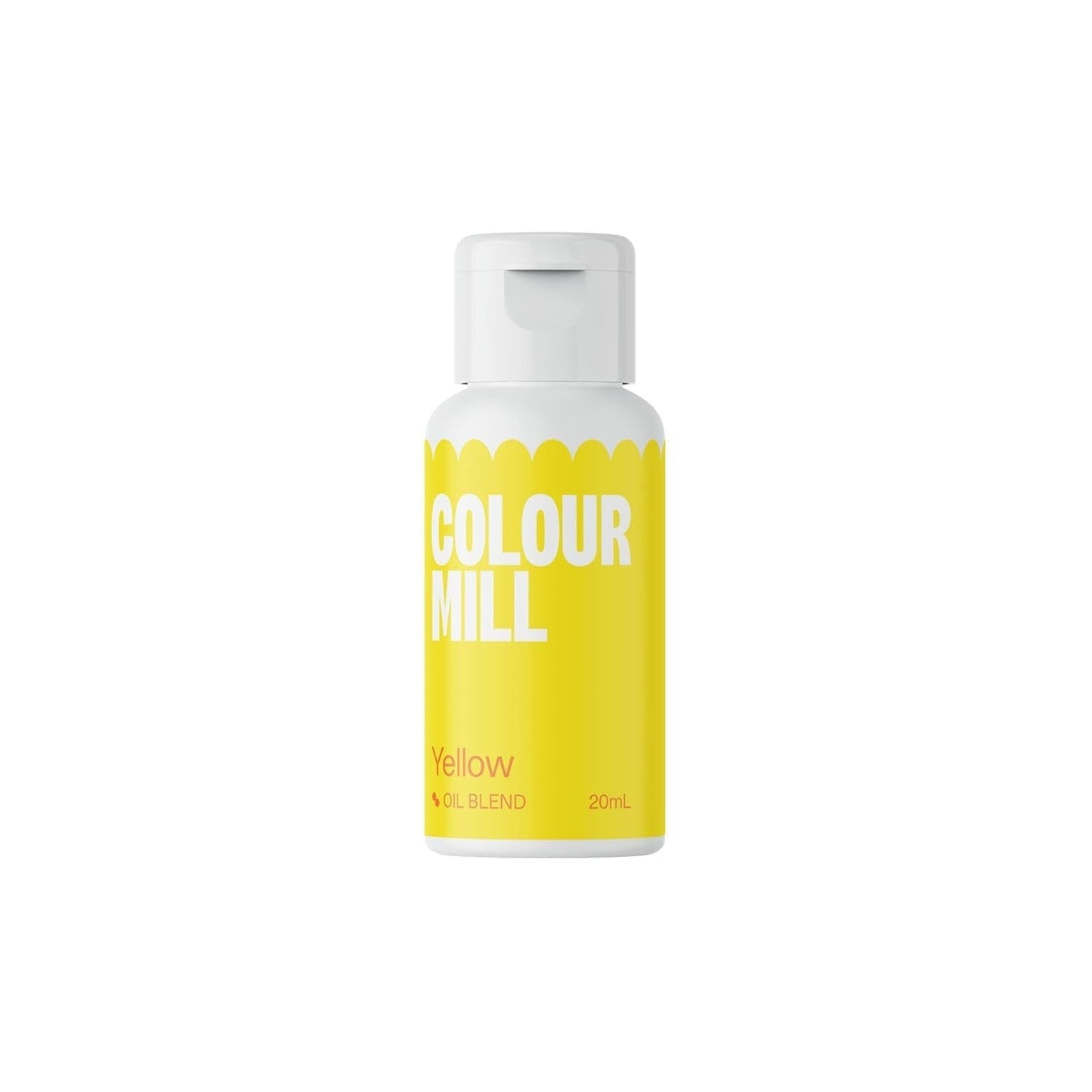 Color Mill Oliebaseret gul madfarve - madfarve til chokolade, fondant, muffins, kager, bagning, makroner - madfarve til kagedekoration - 20ml