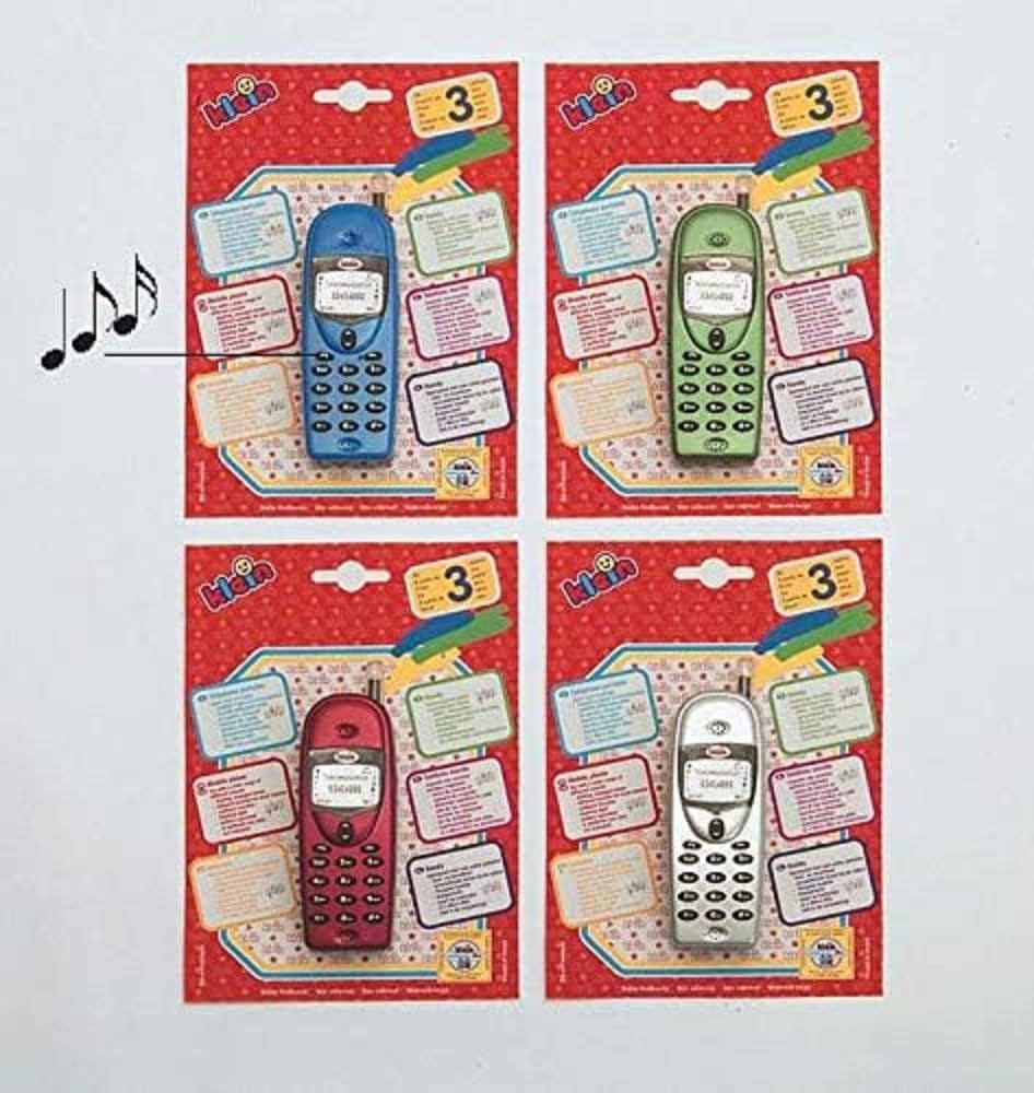 Theo Klein 4920 Multitone Mobiltelefon I Batteridrevet legetøjsmobiltelefon med forskellige toner og blinkende lys I Dimensioner: 4 cm x 2,6 cm x 12,3 cm I Legetøj til børn i alderen 3+ Bebe Naty Shop Toys Standard titel