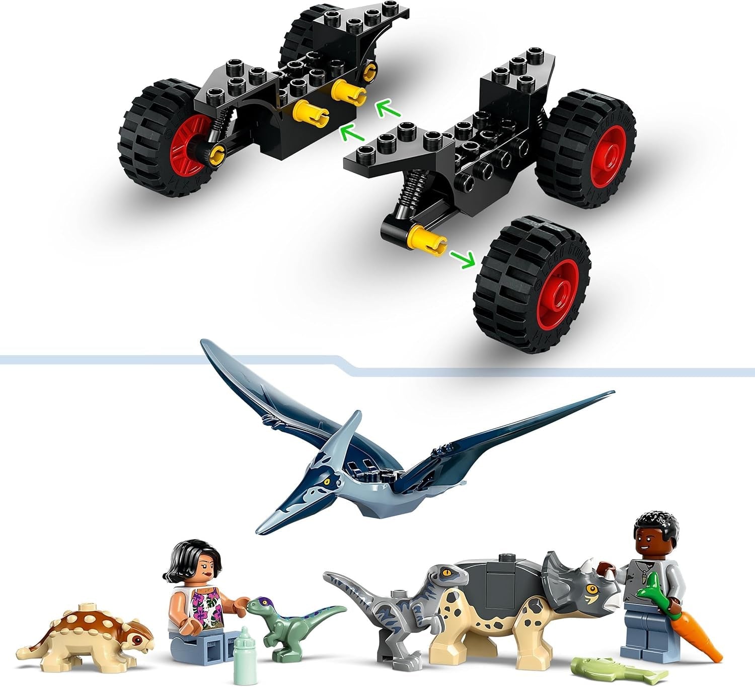 LEGO Jurassic World Rescue Center for Baby Dinosaurer, sæt med små dinosaurfigurer inklusive Triceratops, Ankylosaurus og Velociraptor, byggegave til drenge og piger fra 4 år 76963 Byggesæt Besuche den LEGO-Store