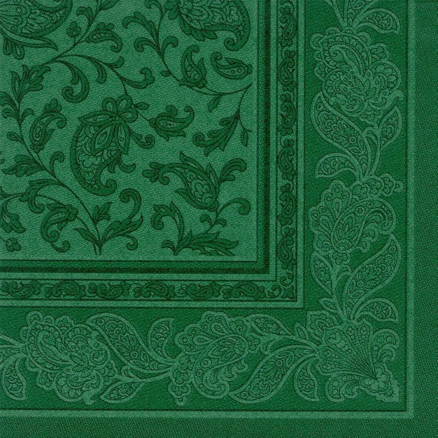 50 servietter "ROYAL Collection" 1/4 fold 40 Cm X 40 Cm mørkegrønne "Ornaments"
