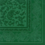 50 servietter "ROYAL Collection" 1/4 fold 40 Cm X 40 Cm mørkegrønne "Ornaments"