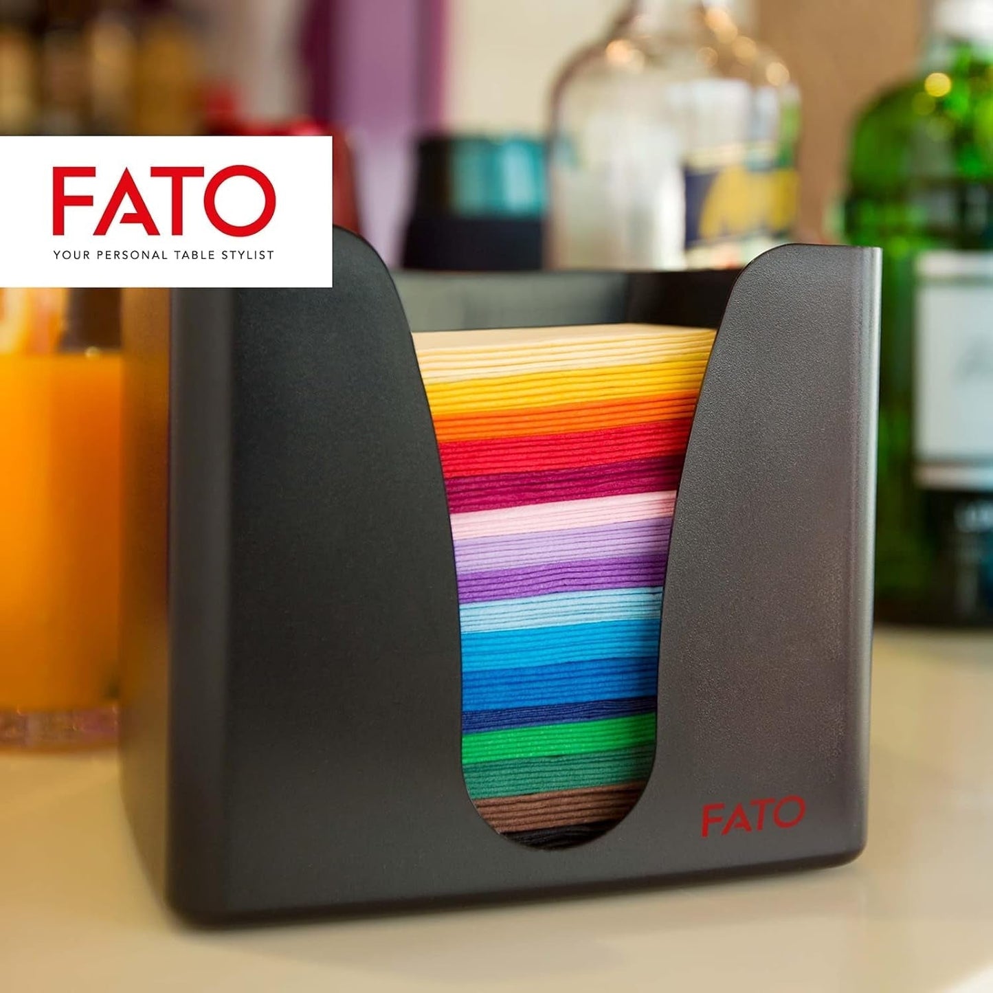 - Engangspapirservietter, ideelle til forretter og cocktails, pakke med 100 servietter, størrelse 24X24, 4-lags, 2-lags, Bordeaux-farve, 100 % rent cellulosepapir, Fsc-certificeret