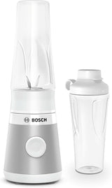 Bosch Mini-Standmixer Vitapower Serie 2 MMB2111S, Highspeed-Mixer, Bis Zu 40.000 Rpm, Tritan Togo-Flasche 0,6 L, Trinkdeckel, Bruchsicher, Spülmasch.Geeignete Teile, 450W, Silber/Schwarz Kitchen Naty Shop Single Silber