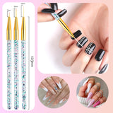 31 Stück Professionelle Nagel Pinsel Set, Dual-Ended Nagelpinsel, Pinsel Für Gelnägel, Akryl Nail Art Pen, Nail Art Dotting Tools, Nail Brush Für DIY Nagelkunst Salon Design