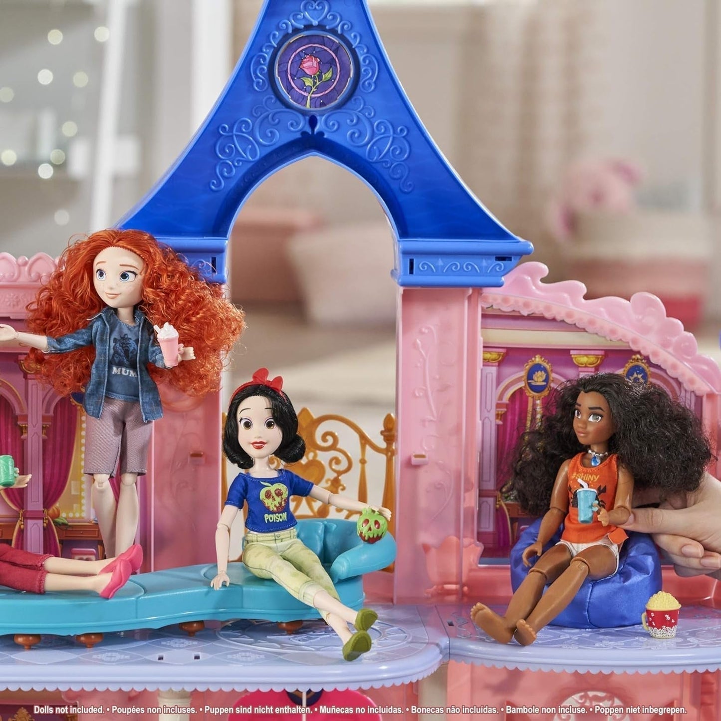 Disney Princess Castle Comfy Squad Dukkehus med 6 møbler og 16 tilbehør Legetøj til 5 år gamle piger Dukkehuse Naty Shop