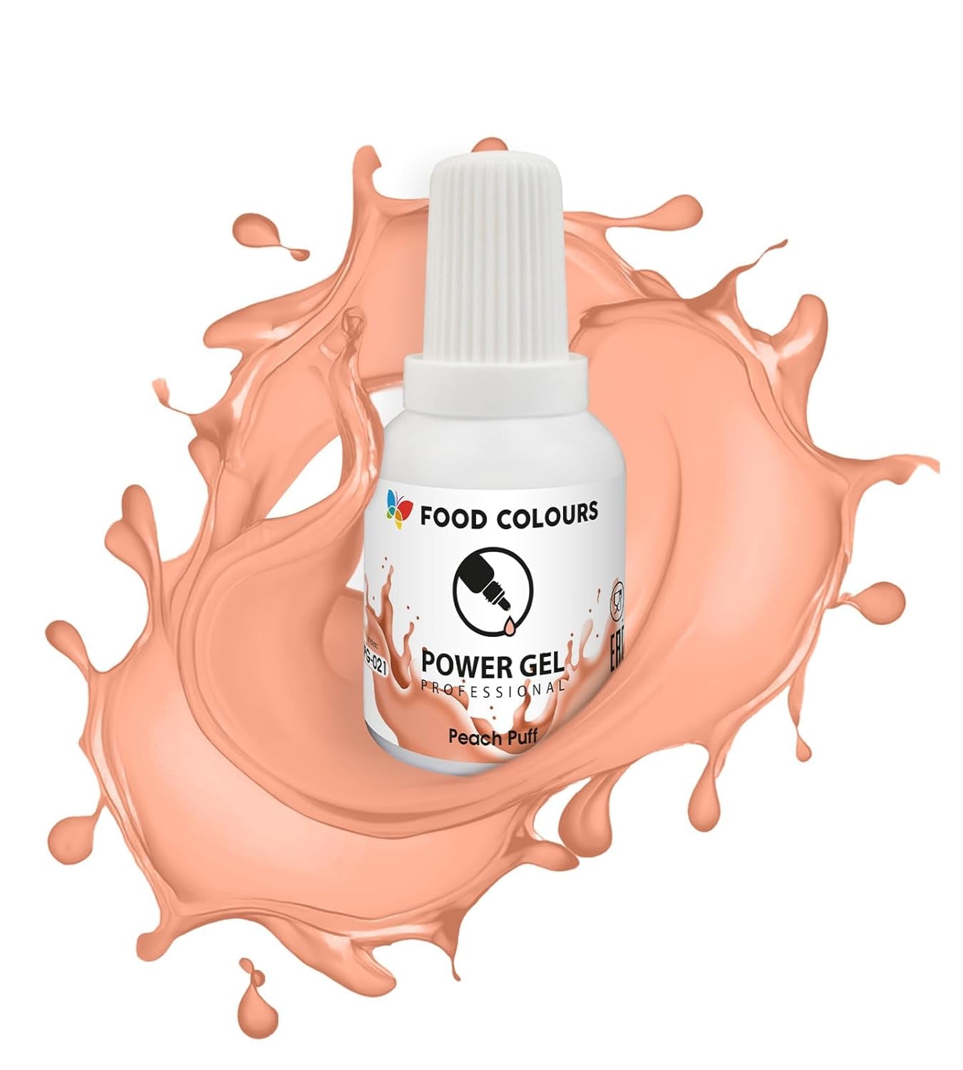 Gel madfarve, beige, champagnefarve, 20 g. Food coloring for a wide range of applications for decorating cakes, tarts, cream, sponge cake, royal icing, macarons.