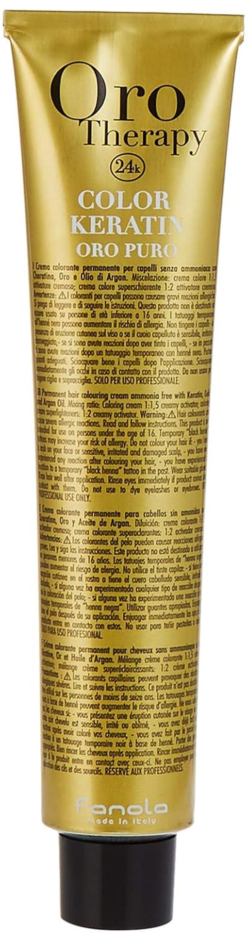 Fanola Oro Therapy Color Keratin 5.0 100ml Hårfarve Naty Shop 11 Super Blond Platinum