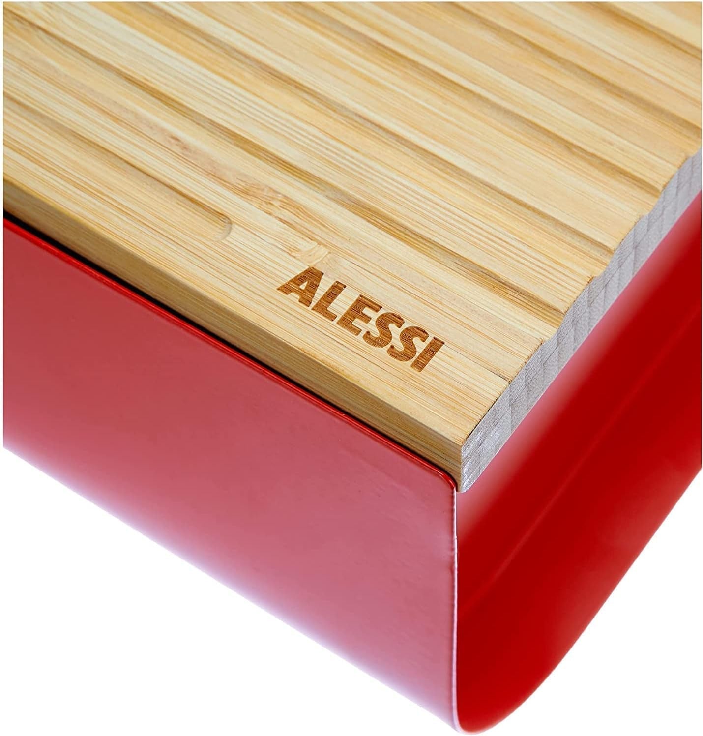 Alessi Mattina BG03 WG - Brødkurv i rustfrit stål med epoxyharpiks og bambustræ, varmgrå madopbevaringskasser Naty Shop