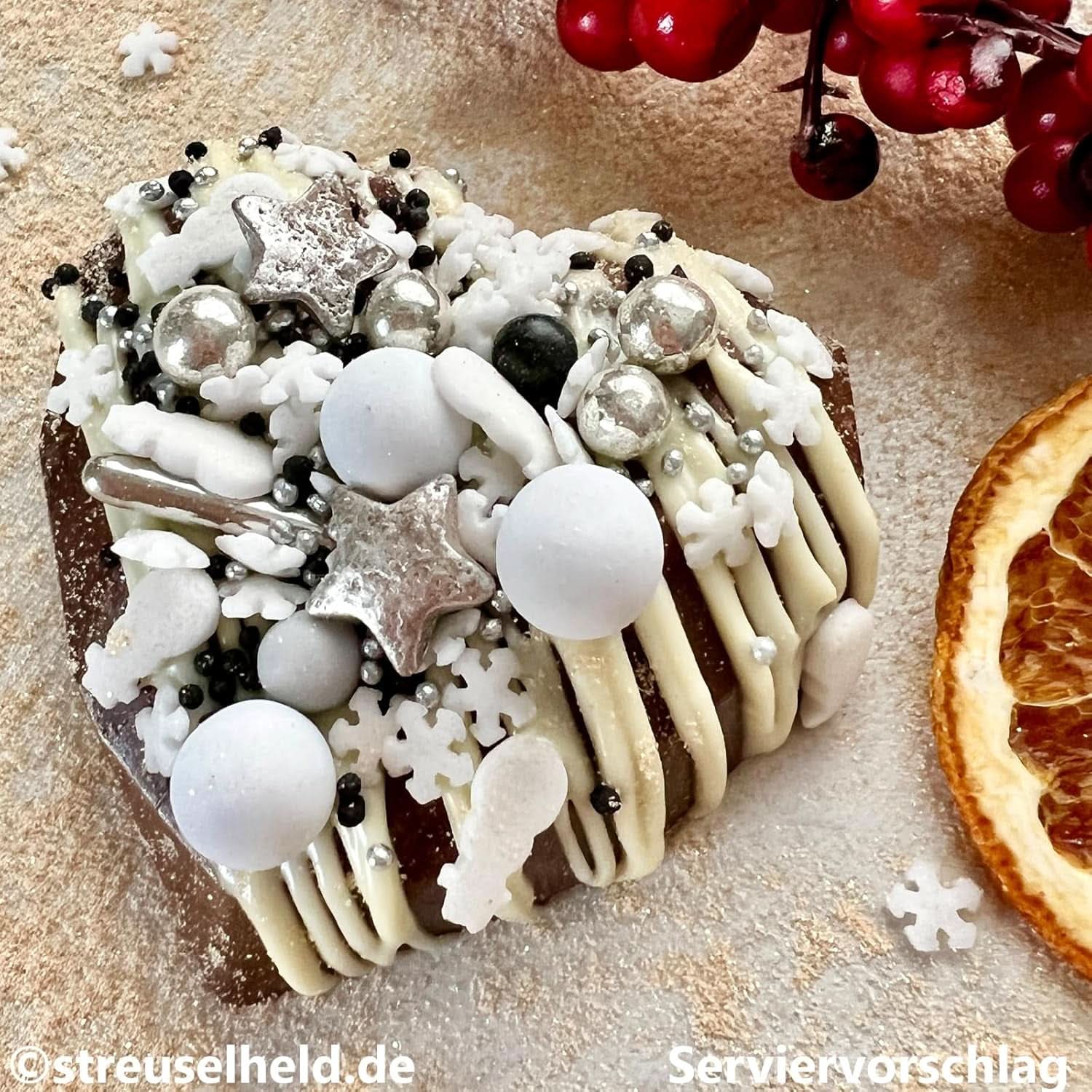 Streusel Hero, snefnugdrys, forskellige mængder Sprinkles Naty Shop