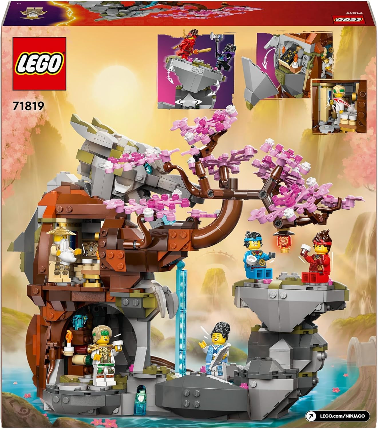LEGO NINJAGO Dragon Stone Temple Dragon Legetøj med 6 Ninja figurer, stort sæt til at bygge, lege og vise, fødselsdagsgave til drenge og piger 13+ 71819 Byggesæt Besuche den LEGO-Store