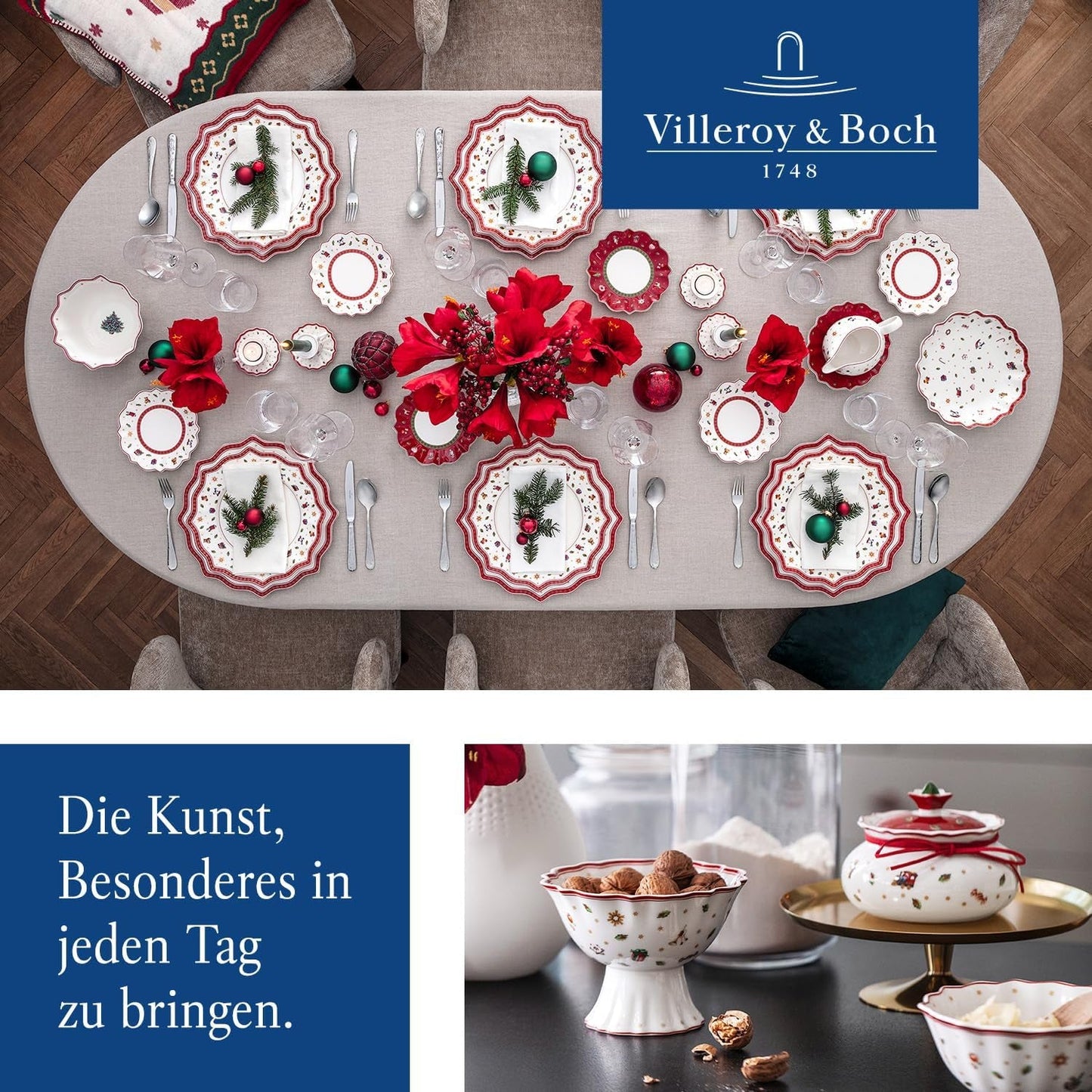 Villeroy & Boch Toys Delight Royal Classic hylde, dekorativt udstillingsstander i flere niveauer til småkager, kager og små kagestykker, premium porcelæn, hvid