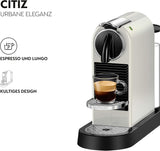 Nespresso EN167.W Citiz kapsel espressomaskine, højtrykspumpe og ideel temperaturkontrol, uden Aeroccino (mælkeskummer), energisparefunktion, 1260 W, cremehvid, 37,4 x 11,9 x 25,5 cm
