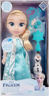 Disney Die Eiskönigin - Frozen - Syngende ELSA Dukke 35 cm, synger "Let It Go", inklusive tilbehør for ekstra sjov, perfekt til piger fra 3 år, 225306, Türkis