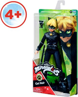 BANDAI - Miraculous Mariehøne - 26 cm Mannequin Doll - Motan Noir - Officielt licenseret Miraculous - Motan Noir Artikuleret Dukke - Legetøj fra 4 år og opefter - P50002