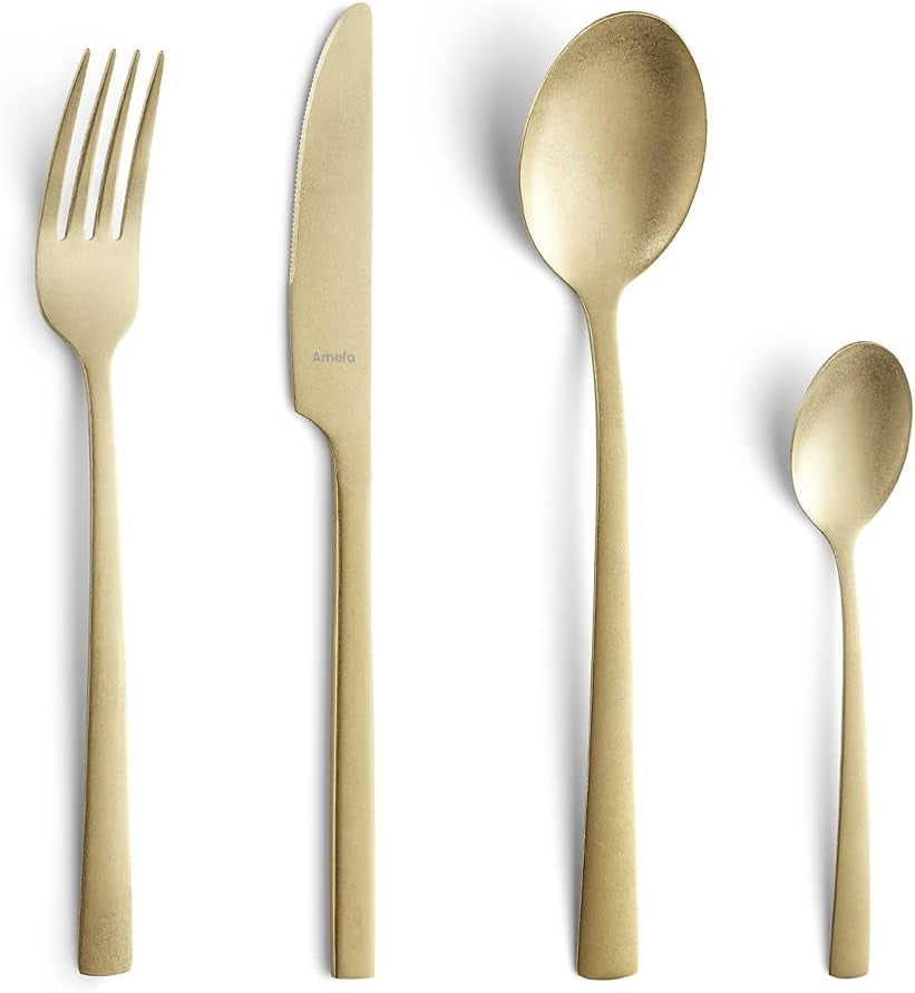 Amefa MANILLE Bestiksæt 16 stykker, PVD-belægning, rustfrit stål, 13/0 stålblad, 18/0 rustfrit stål Naty Shop