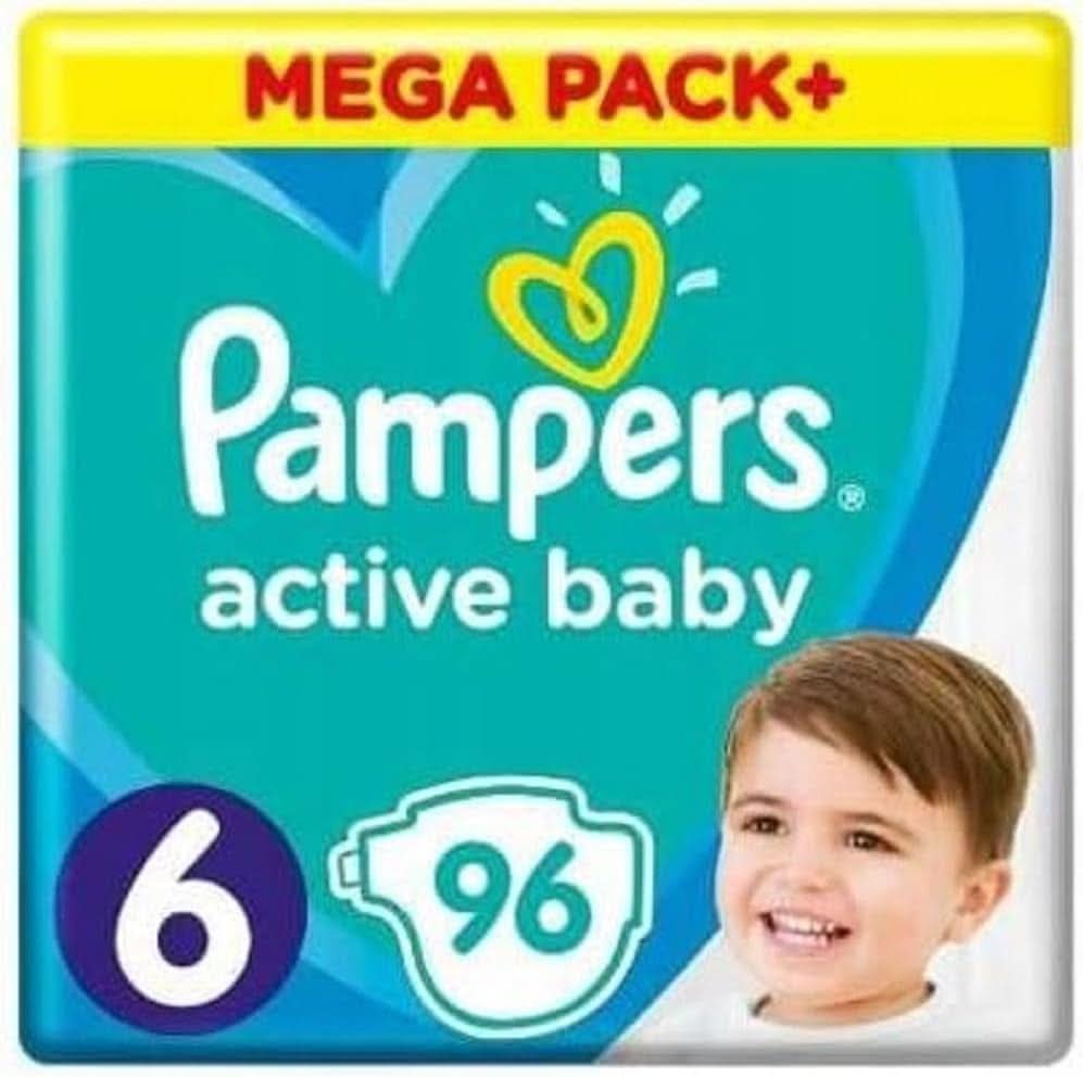 Pampers ble størrelse 6 (13-18 kg), aktiv babyble, 96 stk., Durchlaufschutz Ganztägig Naty Shop