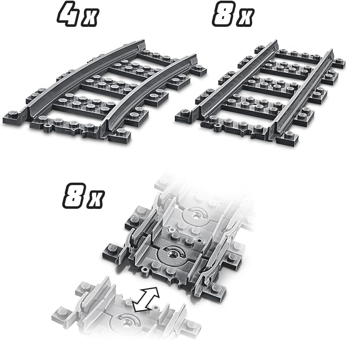 LEGO 60205 City Tracks 20-delt udvidelsessæt til børn Drenge og piger Legetøjssæt Byggesæt Besuche den LEGO-Store