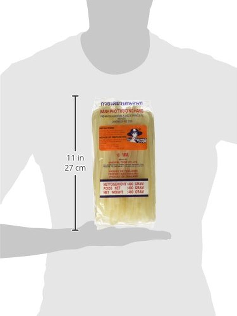 Risnudler - Thai, 10 mm brede risnudler, lavet af rismel - 17 x 400 g