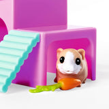 Simba Evi elsker Marsvin Legedukke med to marsvin og hus, vandflaske og gulerødder, 12 cm, 3+