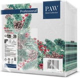 PAW - Airlaid servietter (40 X 40 Cm) I 50 stykker I Perfekt til jul, vinter, helligdage I Juleaften Bordpynt I Airlaid stoflignende servietter Vintergrene I Vintergrene