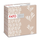 Fato - Tørre papirservietter, airlaid, tekstileffekt, pakke med 50 servietter, 40X40 foldet i 4 format, Tropicana Decor