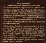 Økologisk chokolade fyldt med cappuccino, 100g
