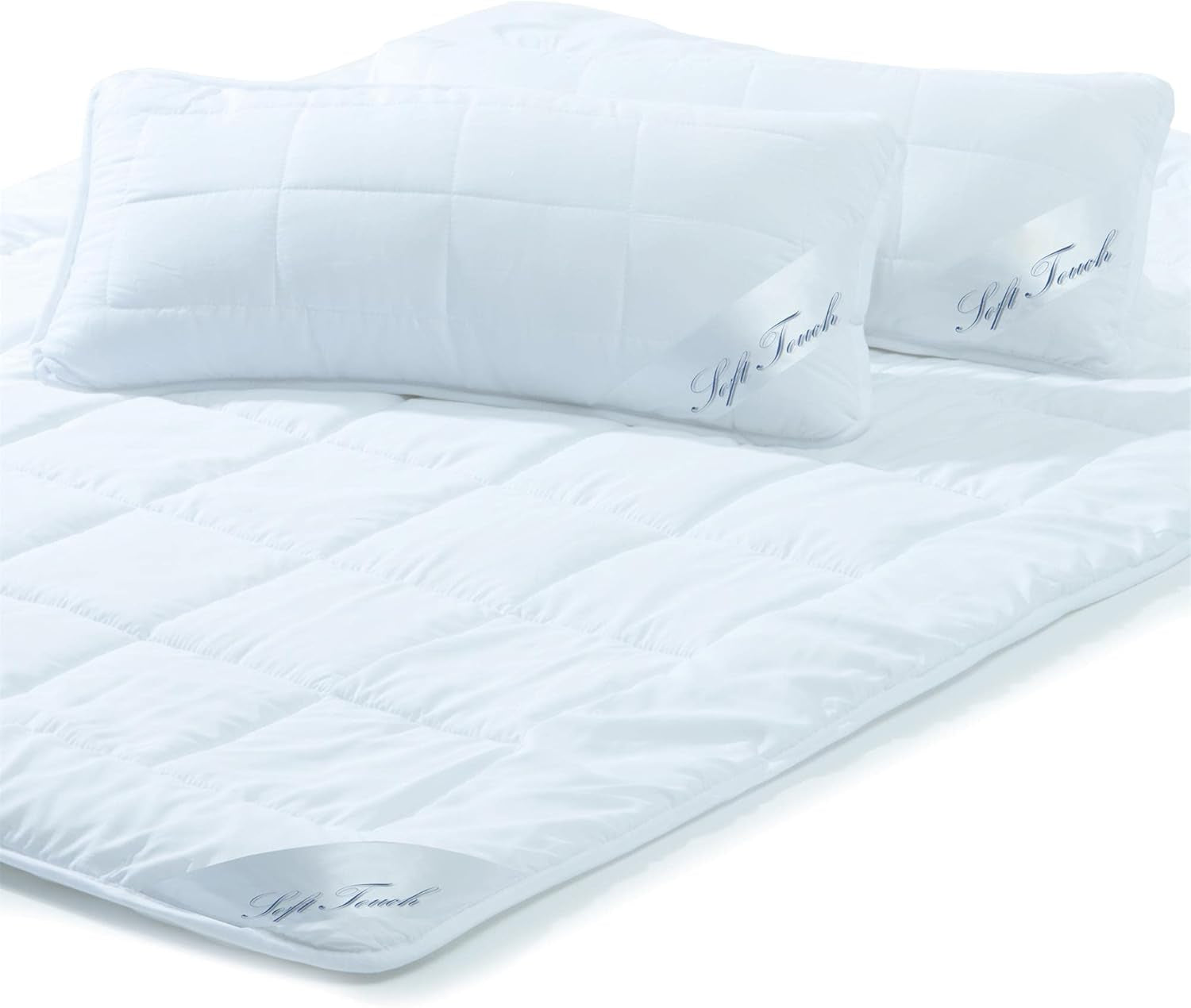 Aqua-Textil Soft Touch Sæt til børn Dyne 100 X 135 Cm 250G og 350G med pude 40 X 60 Cm 150G Dyne 4 sæsoner Klimastyring Oeko-Tex Dyner og dyner Naty Shop 200X200 Cm + 2X Cm 40X