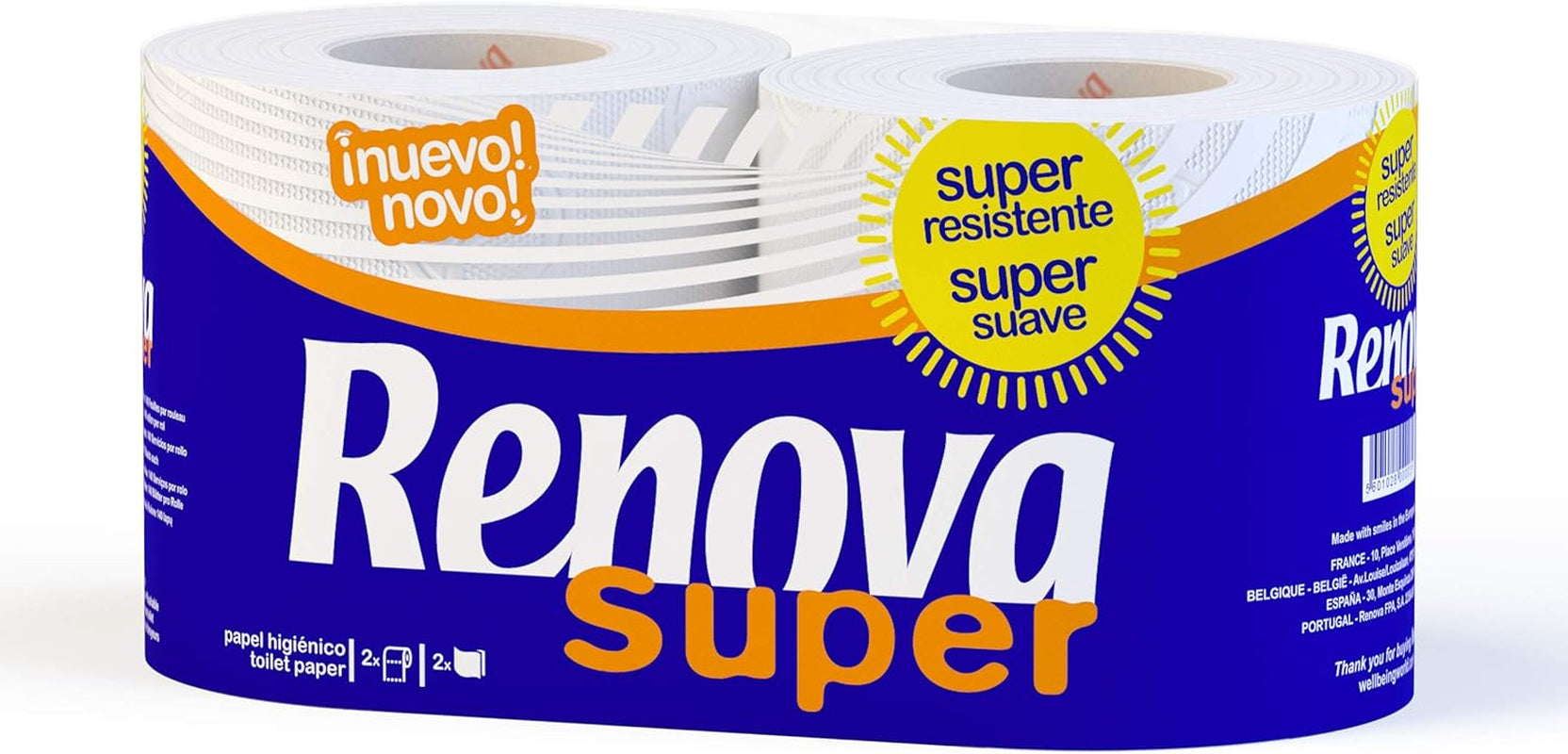 Renova Super White toiletpapir - 12 ruller