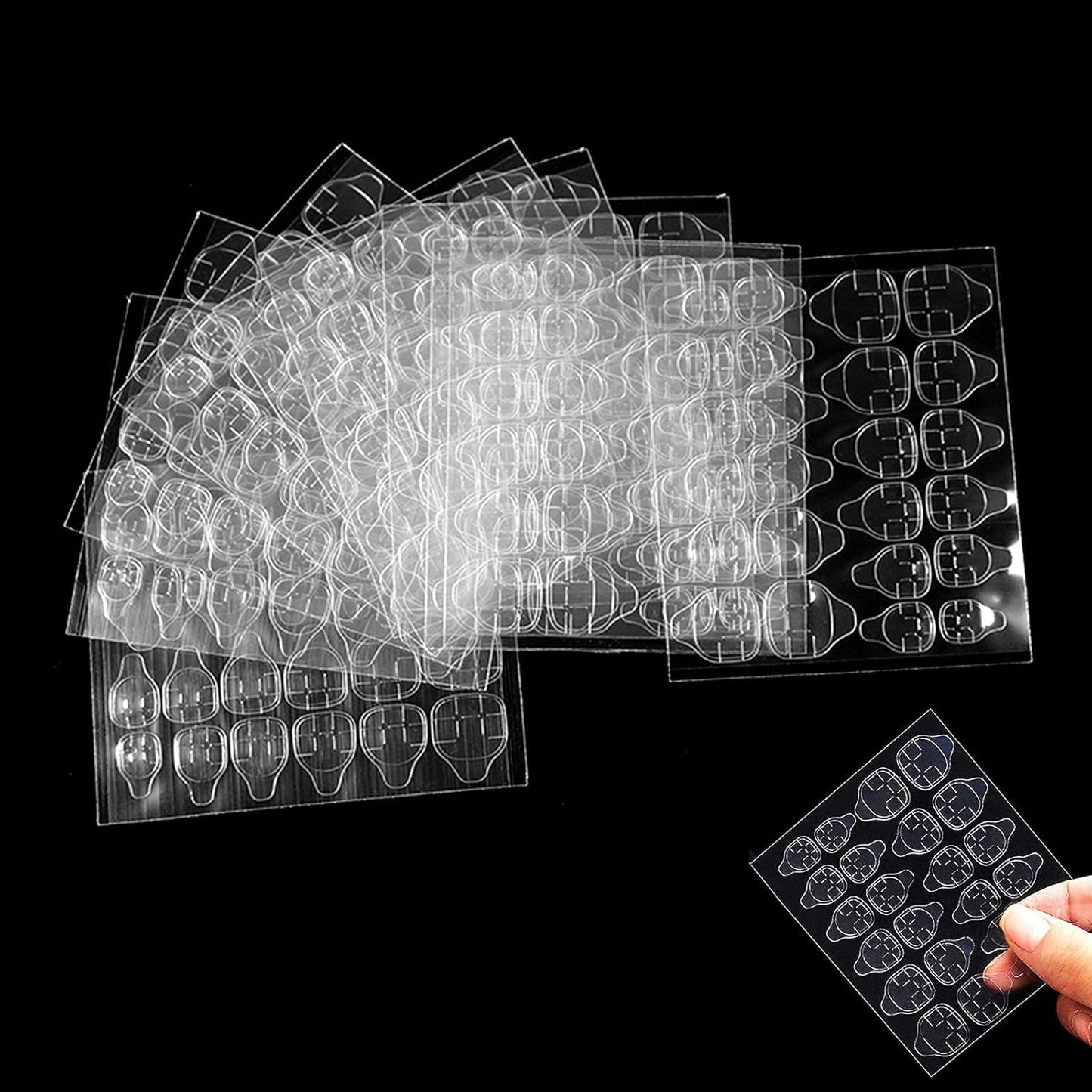 360 stk klare selvklæbende neglestrimler Neglelim dobbeltsidede selvklæbende strimler Klar DIY Manicure dekoration