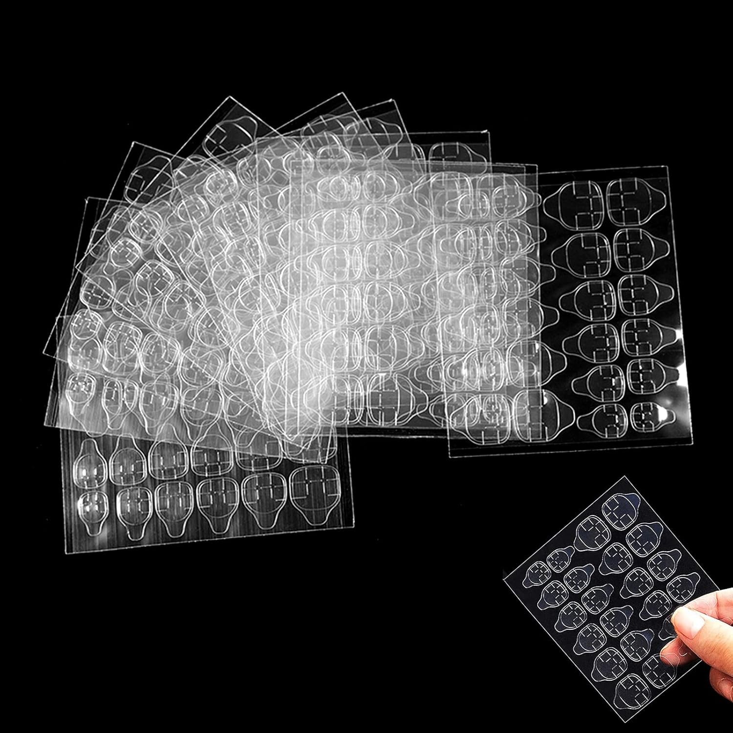 360 stk klare selvklæbende neglestrimler Neglelim dobbeltsidede selvklæbende strimler Klar DIY Manicure dekoration