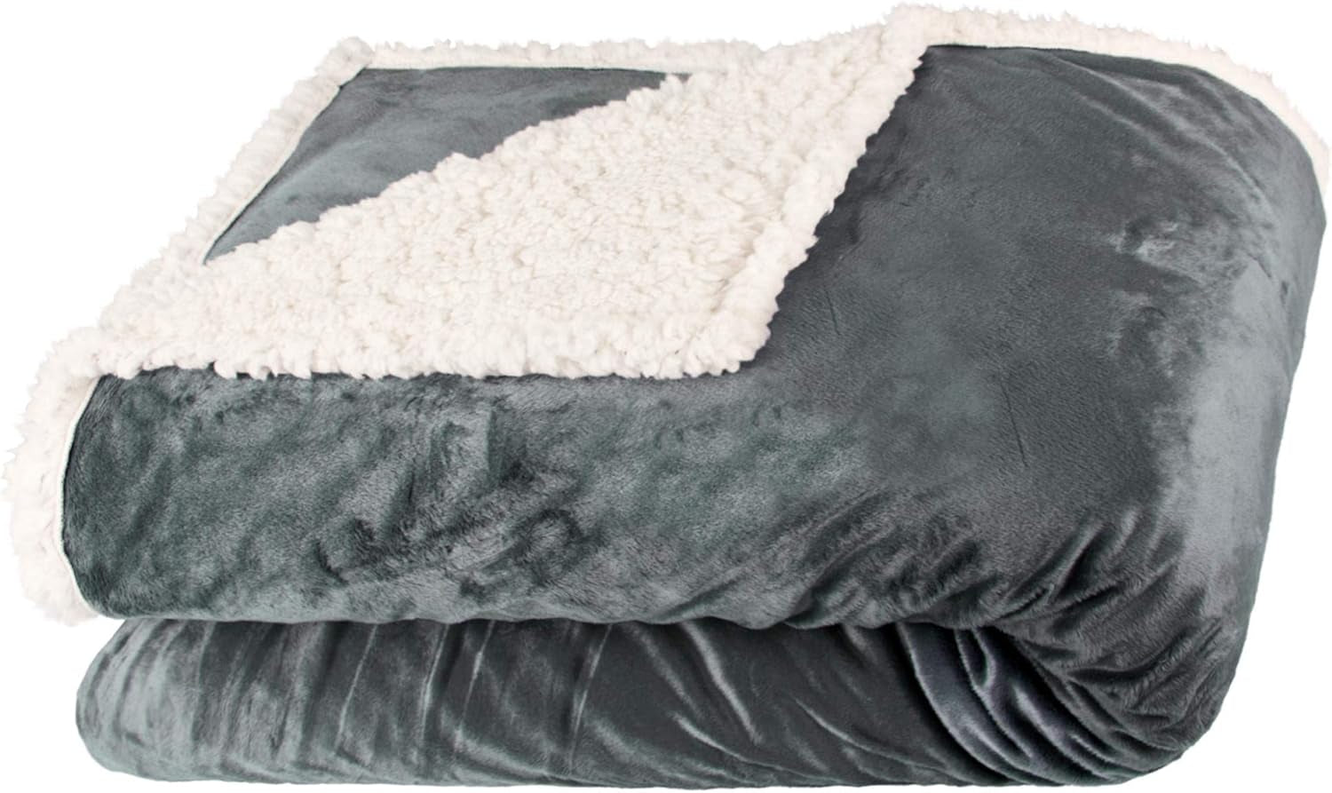 Aqua-Textil Fluffy kæletæppe 150 X 200 Cm Grå Hvid Meleret Plys TV Tæppe Sengetæppe Sherpa Fleece Oeko-Tex Ottawa Senge og Tæpper Besuche den aqua-textil-Store Grå Hvid Nicki Komfortabelt tæppe 150 X 200 Cm