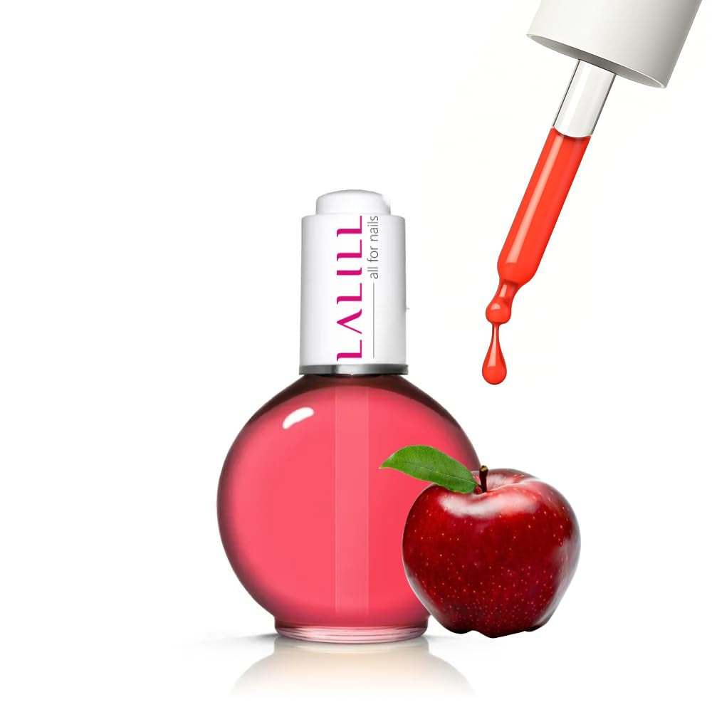 LALILL Nail Cuticle Oil 75Ml - Himbeere Nagelpflegeöl - Nagelöl Pflege Für Nägel Nagelhaut - SPA Maniküre Naildesign Hände - Vegansk - With Pipette