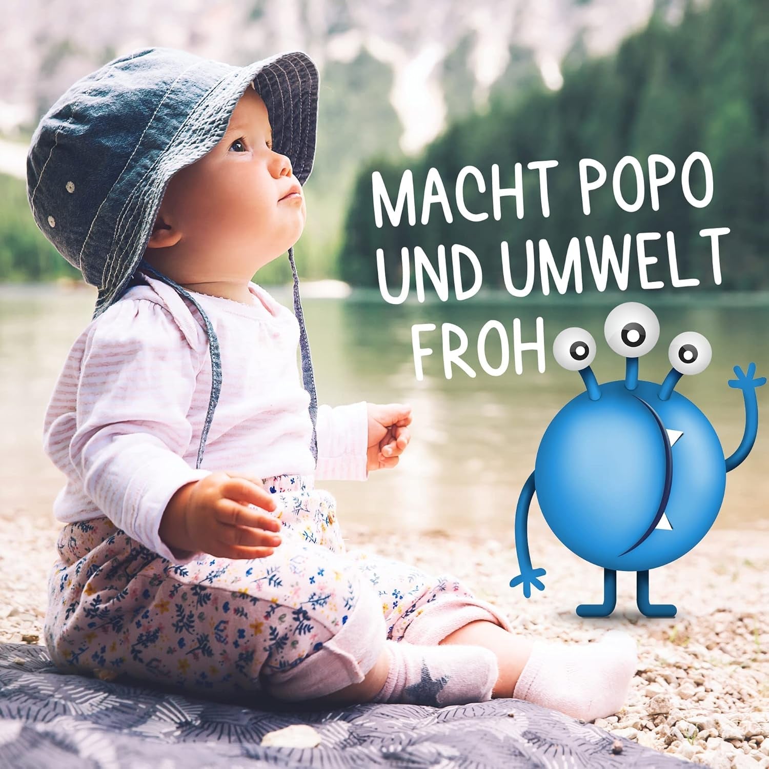 PopoLino Baby blød bundskum i stedet for våde babyservietter. Vegansk og naturligt kosmetisk renseskum! Bundskum med aloe vera, troldnød, bergamot og E-vitamin. Gør bunde og miljø glade.