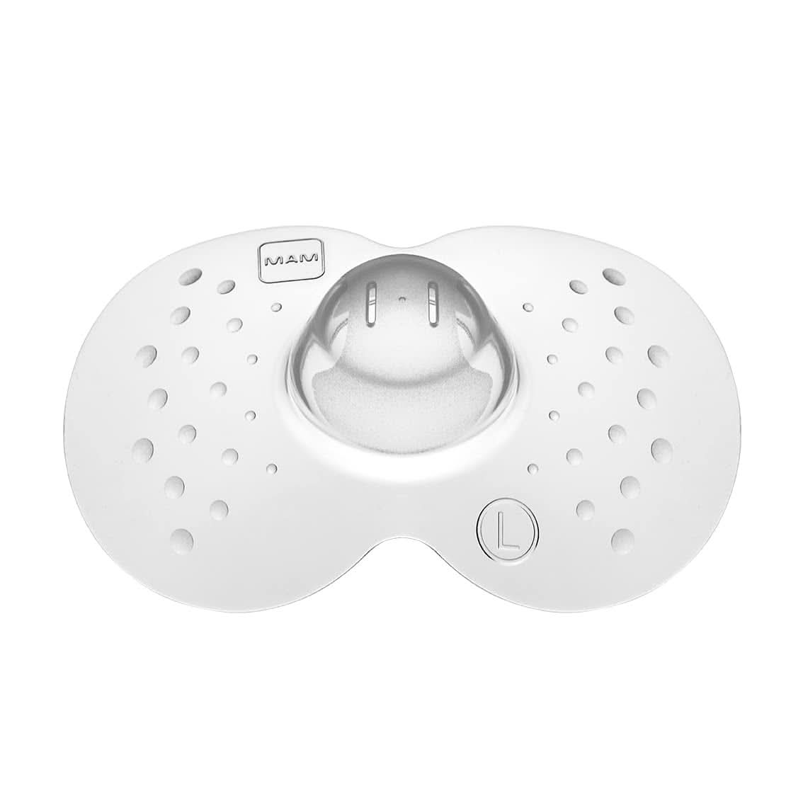 MAM Stillhütchen Größe L (Ø 23 Mm) Im 2Er-Set, Extra Weiche Brusthütchen Zum Schutz Beim Stillen, Brustwarzenschutz Für Maximalen Hautkontakt Zwischen Mutter Und Kind Accessories Mad og Amning Bebe Naty Shop