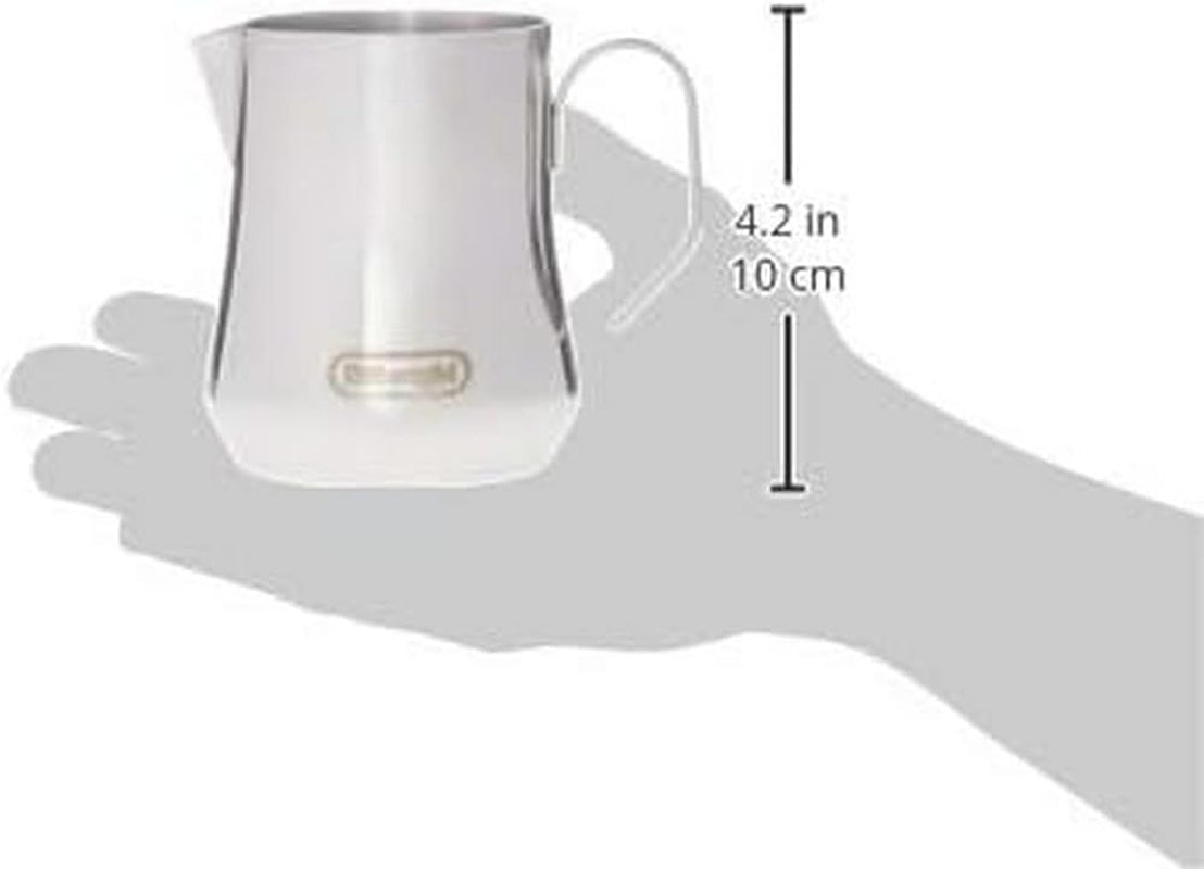 De'Longhi Milk Pitcher DLSC060, mælkekande til manuel opskumning, ergonomisk håndtag, kapacitet 350 ml, rustfrit stål