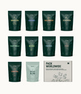 Udvalg af Incapto kaffebønner på verdensplan | Udvalg af 10 oprindelser fra hele verden | Specialkaffe | 100% Arabica | Ideel som kaffegavesæt | For kaffeelskere | 10 pakker x 100 g