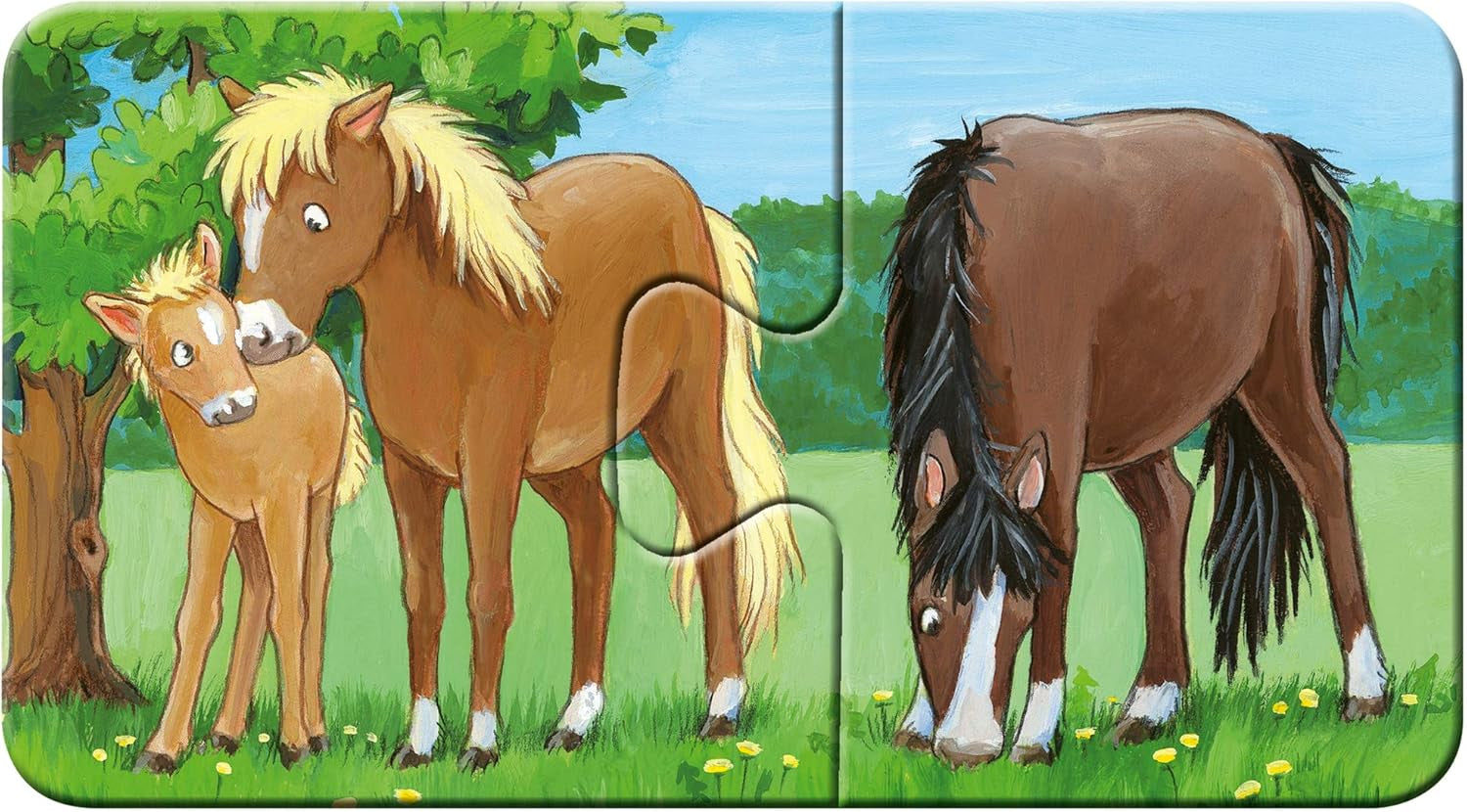 Ravensburger Puslespil til børn - 05072 Farm Animal Families - Mit første 9X2 puslespil - Puslespil for 2-årige Puslespil Naty Shop