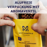 Martermühle Strong Espresso Creme 500g | Arabica/Robusta | Smag: Mørk kakao, hasselnød | Let ristede hele espressobønner, lav syre