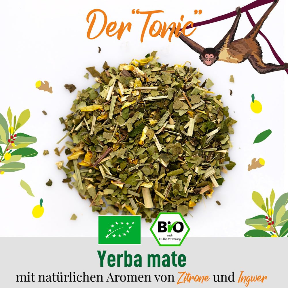 ORIGEENS BIO YERBA MATE MED CITRONE OG INGEFFER 200 G - Den energigivende te I Økologisk Yerba Mate te, uristet, blade, uden stængler og støv