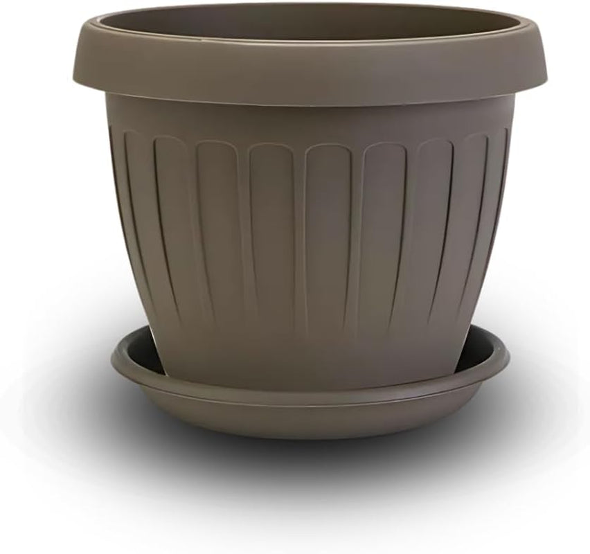 Lille gryde med tallerken - 17 cm gryde med tallerken | Praktisk og let design | Perfekt til planter, stiklinger eller tidlige skud 17 cm