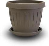 Lille gryde med tallerken - 17 cm gryde med tallerken | Praktisk og let design | Perfekt til planter, stiklinger eller tidlige skud 17 cm
