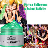 Grøn midlertidig hårvoks, skøre grøn midlertidig hårspray, vaskbar semi-permanent mudder, én gang hårfarve, instant styling hårpasta mudder, naturlig hårfarve til fester, aktiviteter og Halloween Naty Shop hårfarve