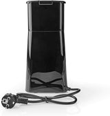 NEDIS Espressor - Filtreret kaffe - 0,4 l - 1 kop - Timer - Sort / Sølv