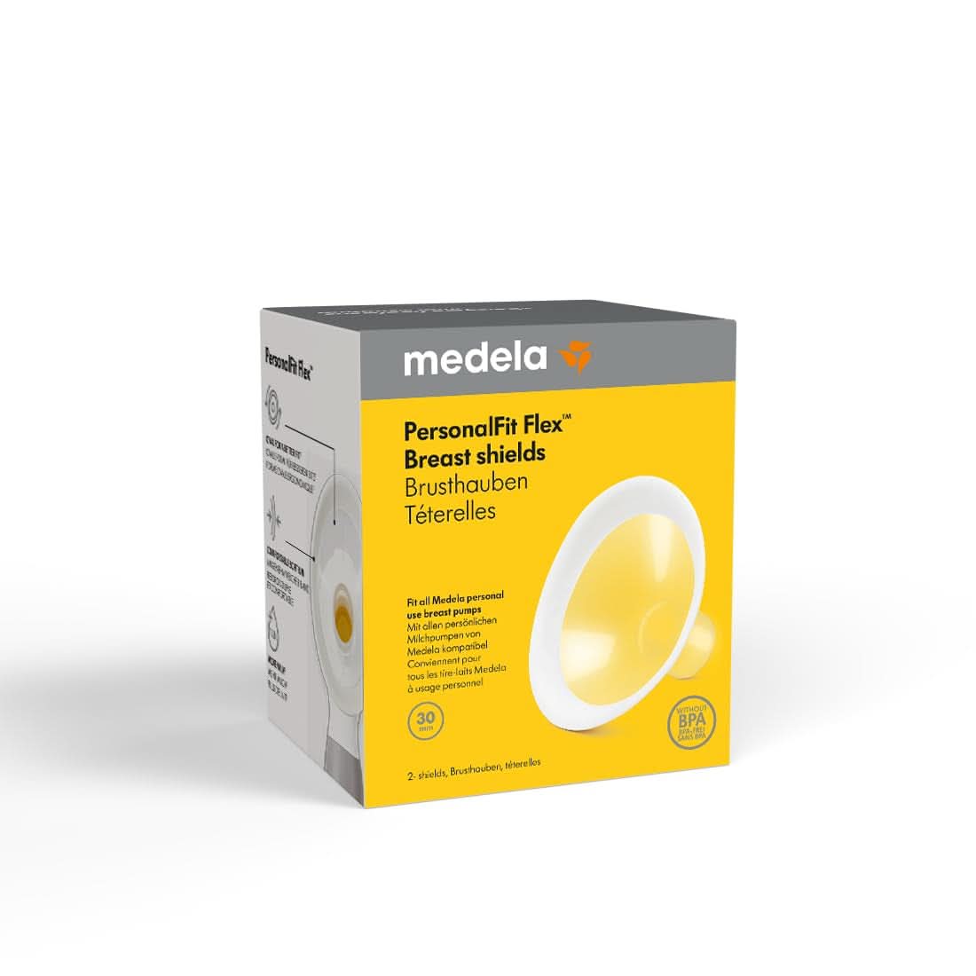 Medela Personalfit Flex brystbetræk Tilbehør Mad og amning Baby Naty Shop Hvid XL (pakke med 2 stk.)
