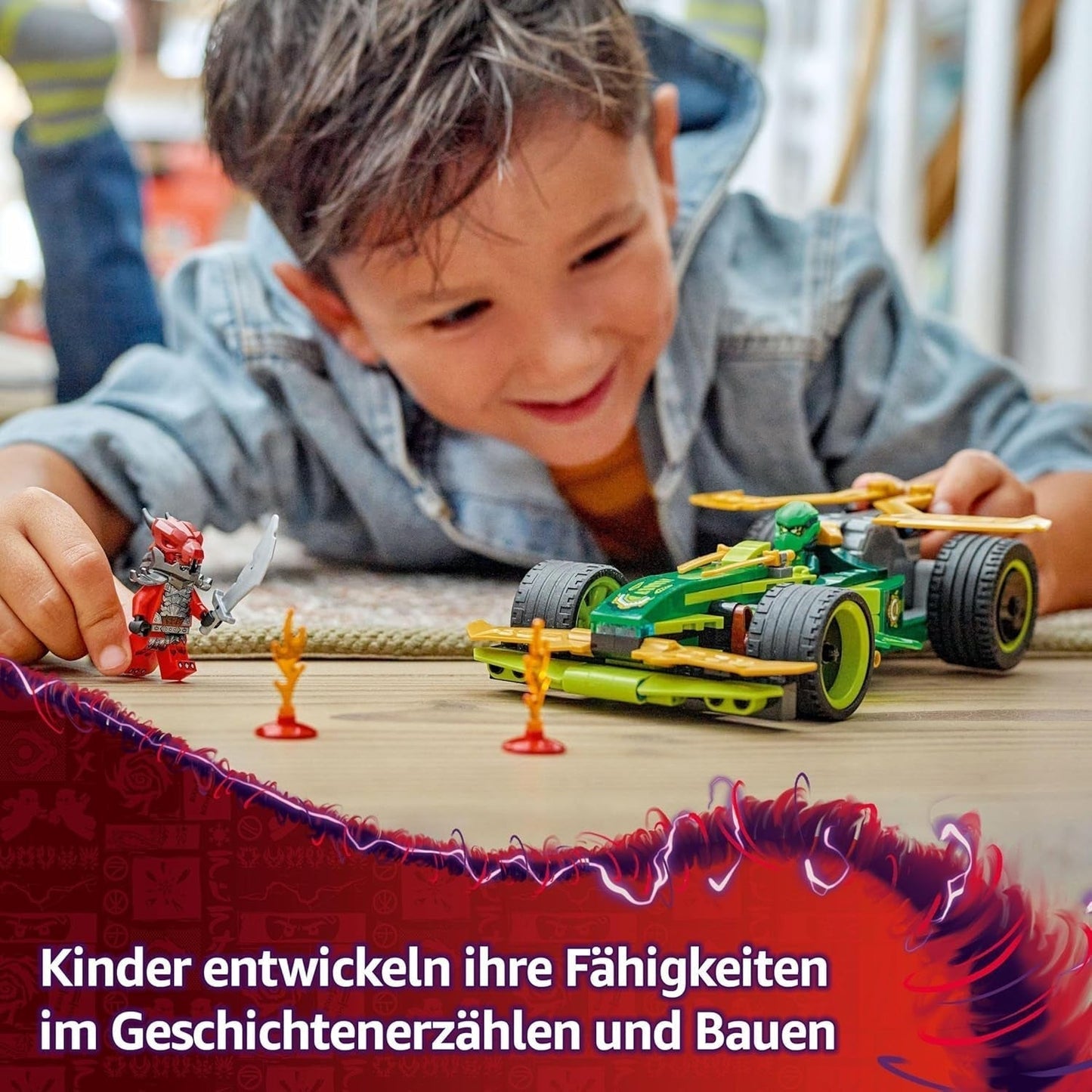 LEGO NINJAGO Lloyd's Action Speedster - Legetøjsbyggebil med 2 minifigurer til rollespil, bygge legetøjsbil til børn - gave til drenge og piger fra 7 år 71828 Byggesæt Besuche den LEGO-Store